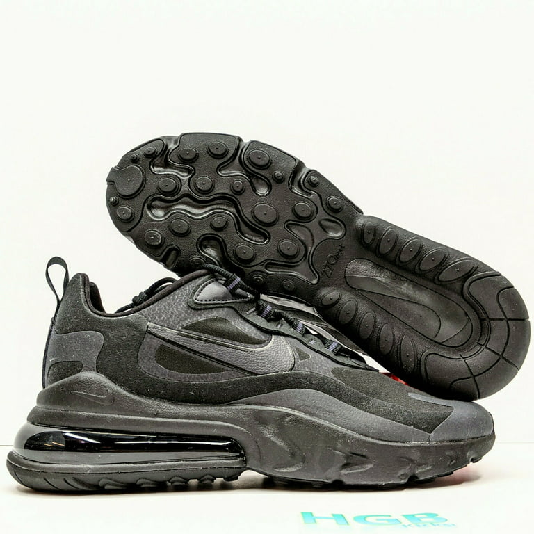 Nike Air Max 270 React Men's Triple Black CI3866-003 Adult Sneaker 