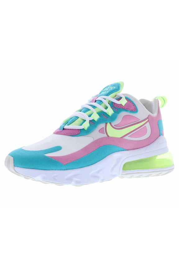 Air Max 270 React Womens Shoes Size 7.5, Color: White/Barely Volt