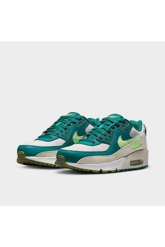 Air Max 90 LTR Big Kids’ Shoes Color: White/Bright Spruce/Phantom/Barely Volt Size: 5Y