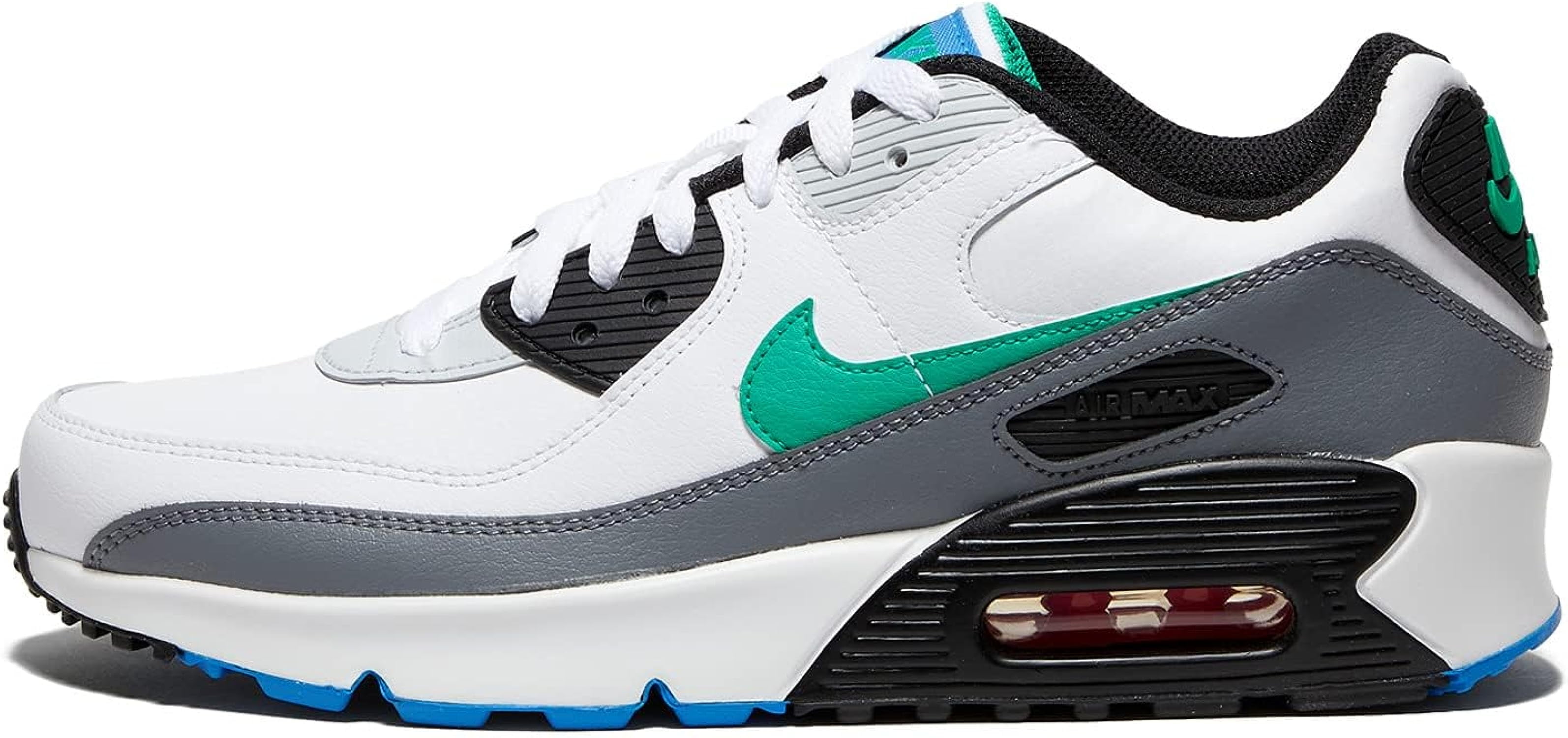 Nike Air Max 90 LTR Big Kids Shoes, Size 7, White/Stadium Nike Air Max 90 LTR Big Kids Shoes, Size 7, White/Stadium
