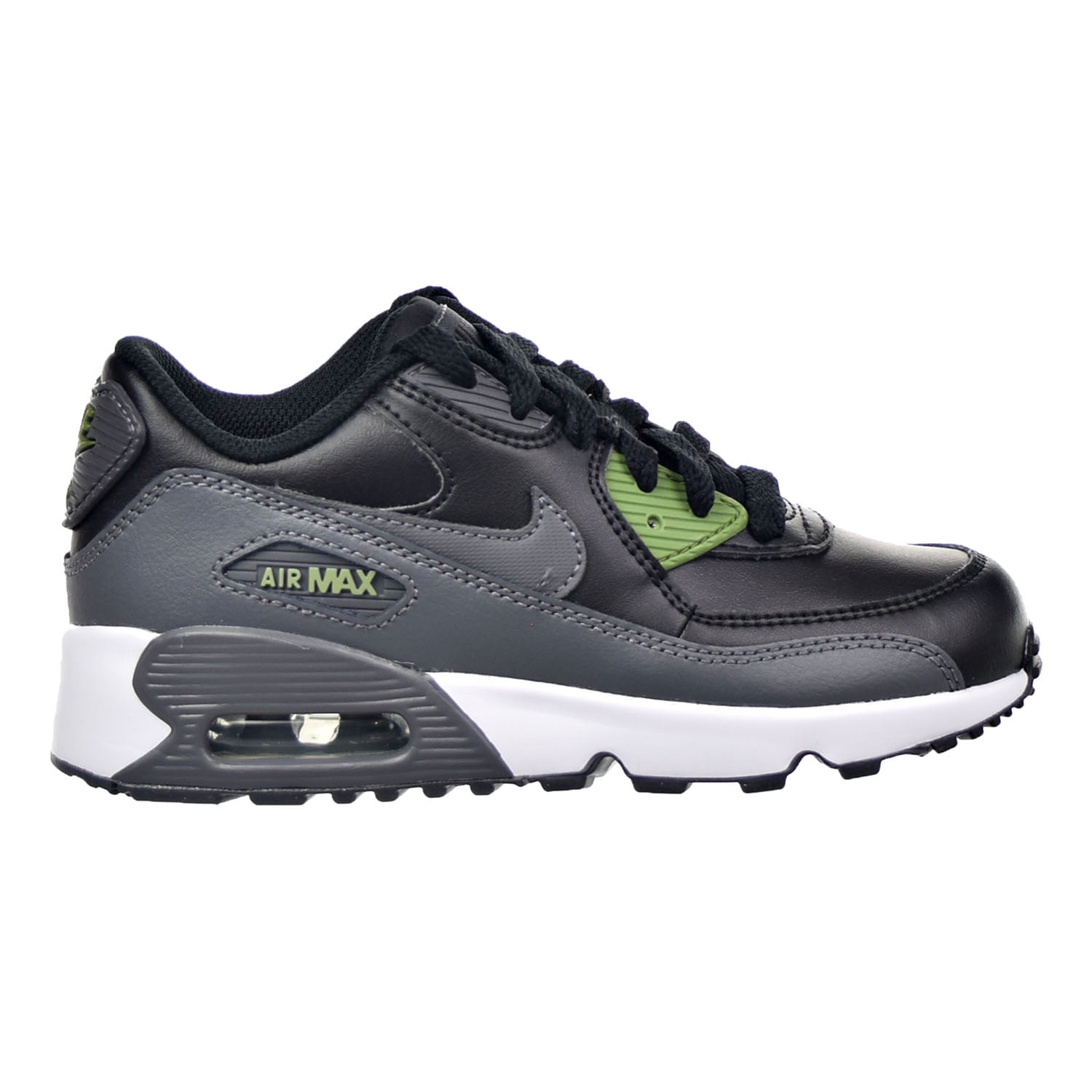 Nike Air Max 90 LTR (GS) Big Kids Shoes Black/Dark Grey/Palm Green