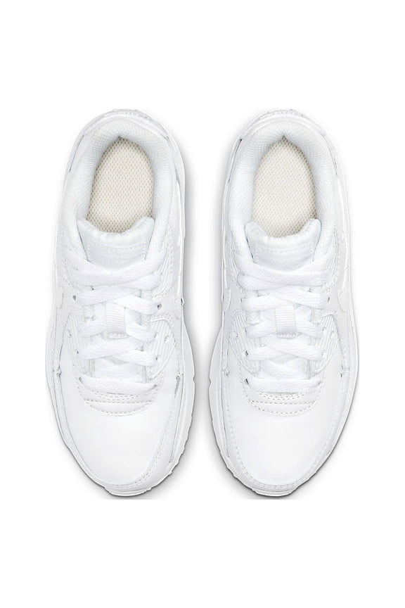 Air Max 90 Leather Boys Shoes Size 12, Color: White/White