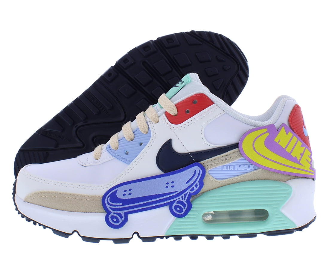 Nike Air Max 90 Ltr Se GS Boys Shoes Size 6.5 Color WhiteMulti Colored