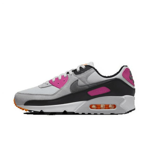 Nike Air Max 90 Men's Shoes Color: Pure Platinum/Alchemy Pink/Total Orange/Cool Grey Size: 10.5