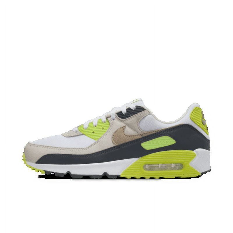 Nike Air Max 90 Men's Shoes Color: White/Cyber/Dark Smoke Grey/Khaki Size: 8.5