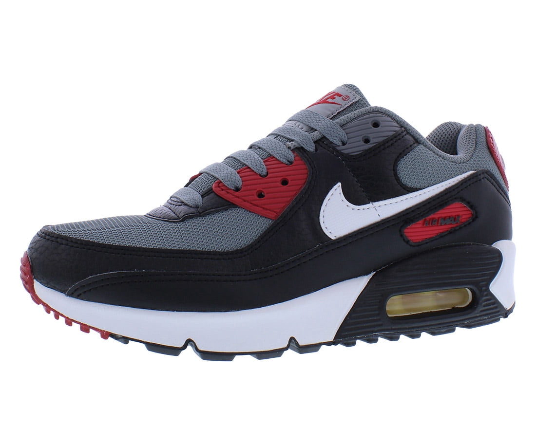 Nike Air Max 90 Next Nature GS Boys Shoes Size 7, Color: Black/White Cool Grey/Gym Red
