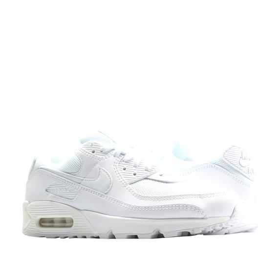 Nike Air Max 90 Recraft CN8490-100 Men's Triple White Leather Running Shoes JAB4 (8.5)