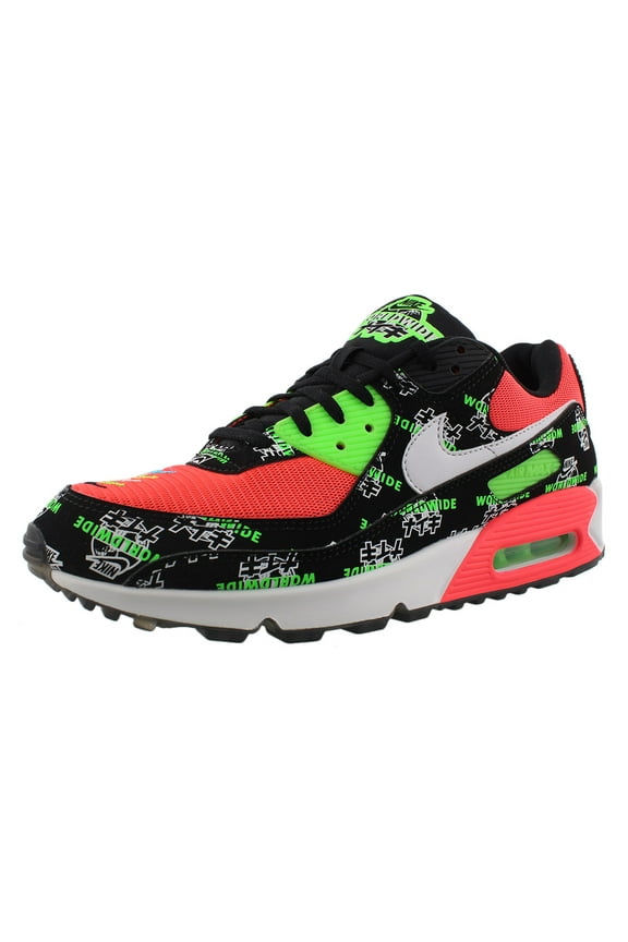 Air Max 90 Se Unisex Shoes Size 8.5, Color: Black/White/Green Stirke