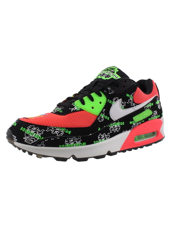 Air Max 90 Se Unisex Shoes Size 9, Color: Black/White/Green Stirke