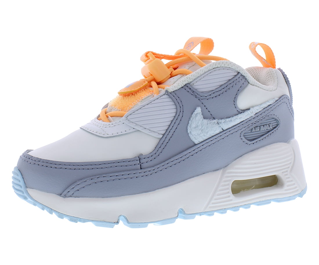 Nike Air Max 90 Toggle PS Boys Shoes Size 3, Color: Summit White/Glacier Blue