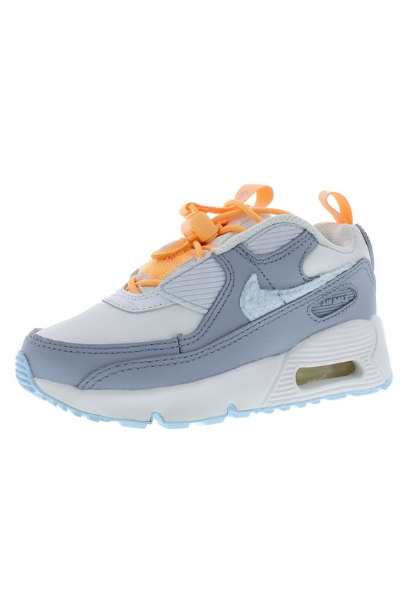 Air Max 90 Toggle PS Boys Shoes Size 3, Color: Summit White/Glacier Blue
