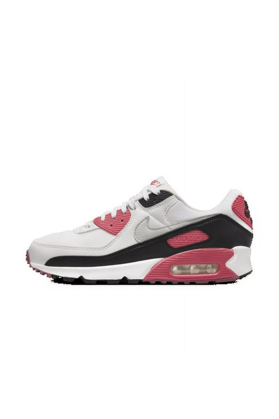 Air Max 90 Women's Shoes Color: White/Aster Pink/Black/Light Silver Size: 5
