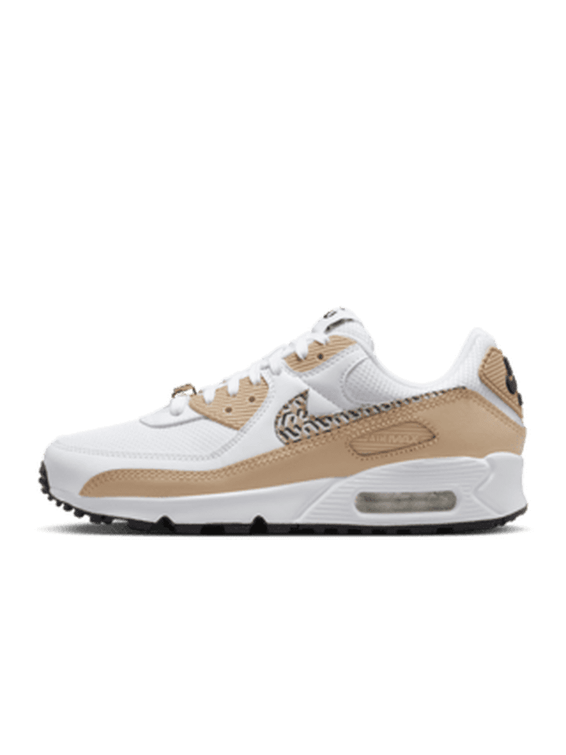 Nike Air Max White with Gold Accents Nike Air Max 90 Gold Chain Summit White | Limited Resell main image 4