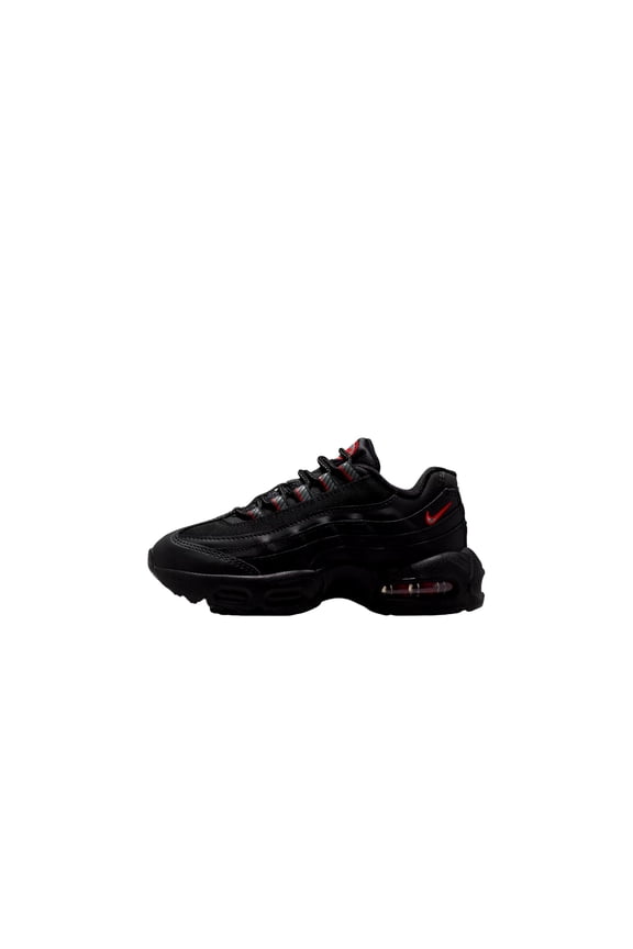 Air Max 95 Recraft Leather Black / University Red / Smoke Grey HQ6364-011 Pre-School Size 11