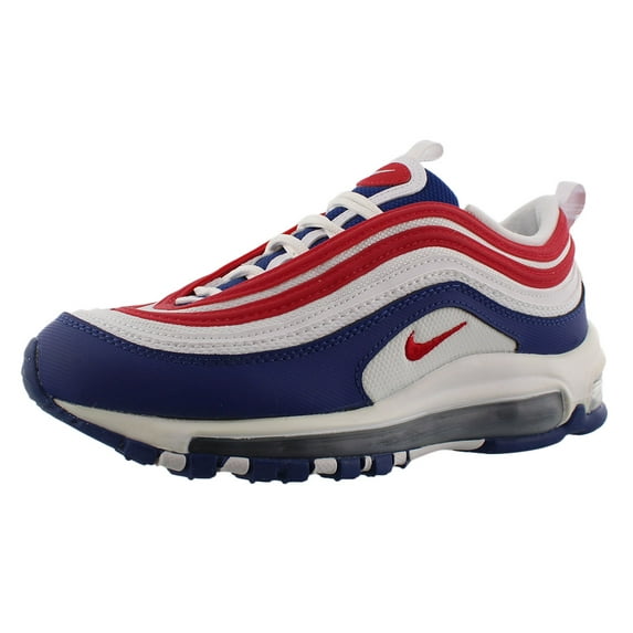 Big Kids Nike Air Max 97 White/University Red/Royal (CW5856 100) - 4
