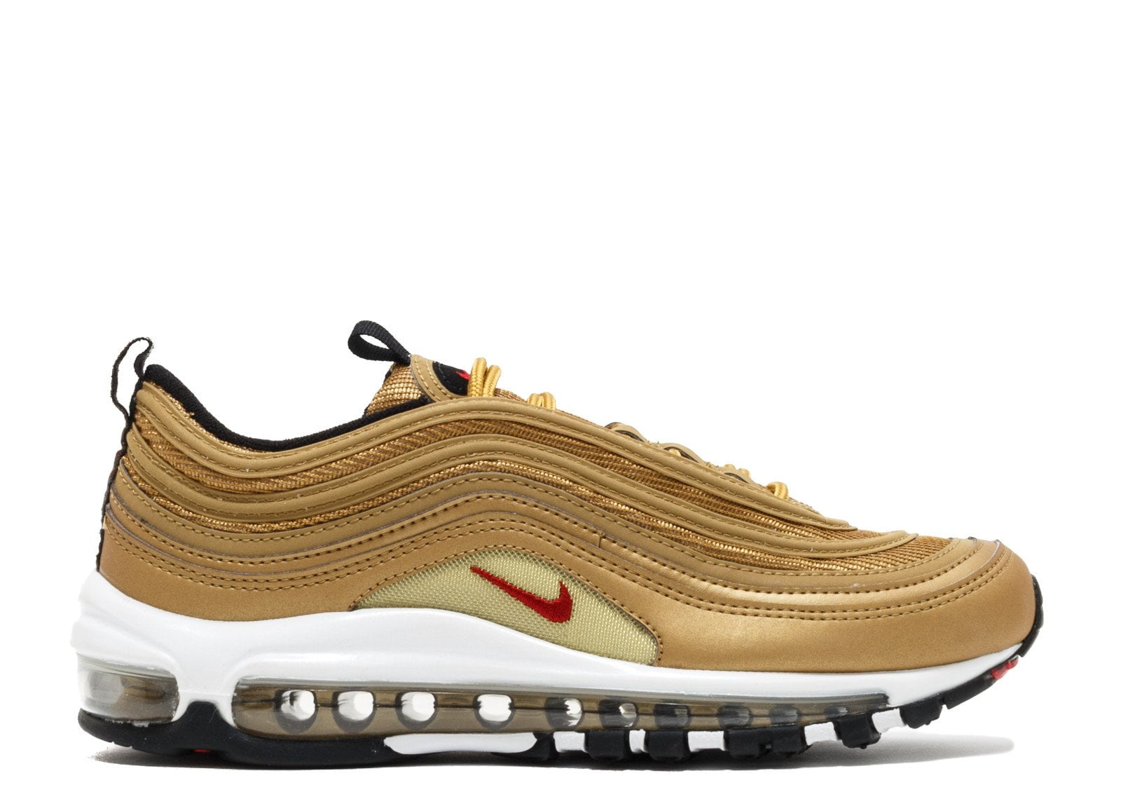 Kids Nike Air Max 97 OG QS GS Metallic Gold Varsity Red Team Red Black Walmart