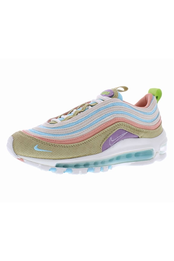 Air Max 97 Se GS Boys Shoes Size 5, Color: Copa/Sail/Wheat Grass