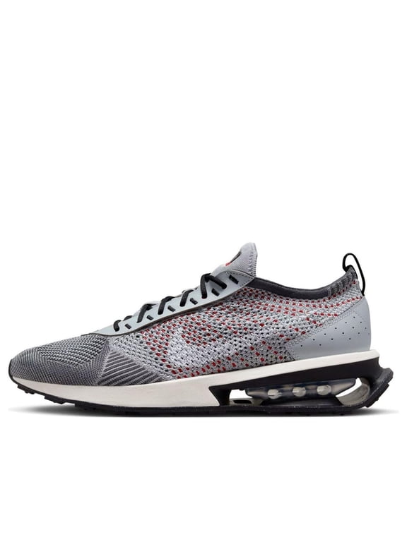 Air Max Flyknit Racer Mens Sneakers, Wolf Grey White Black, Size 10