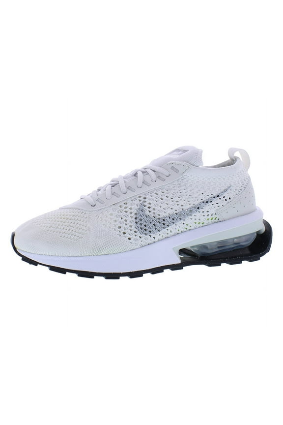 Air Max Flyknit Racer Womens Shoes Size 9, Color: White/Platinum/Black
