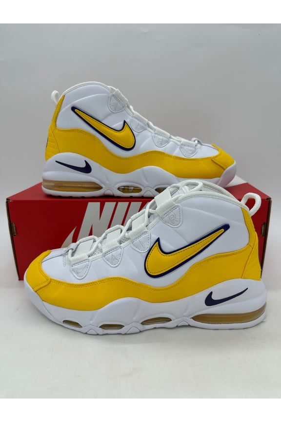 Air Max Uptempo 95 Men's Size 8.5 White Yellow Athletic Shoes CK0892 102