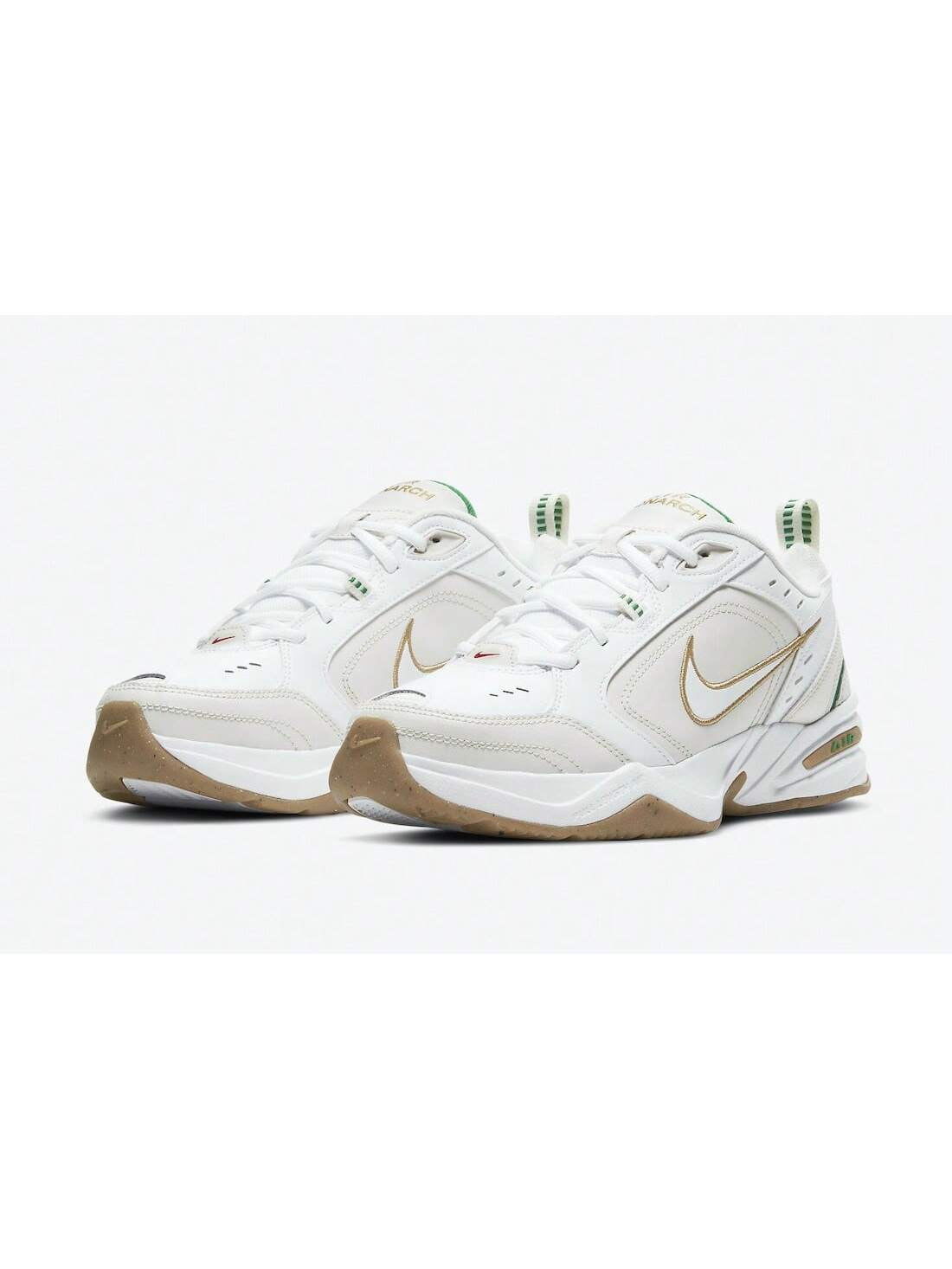 Nike Air Monarch IV White/Metallic Gold Athletic Men display picture 1