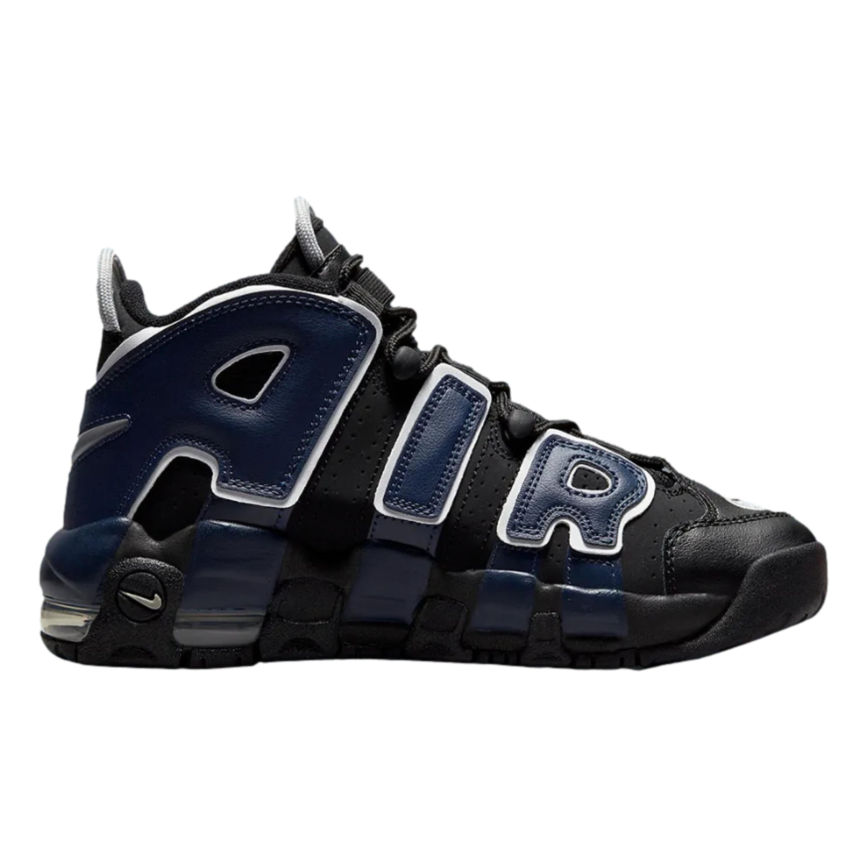 Nike air uptempo black and blue