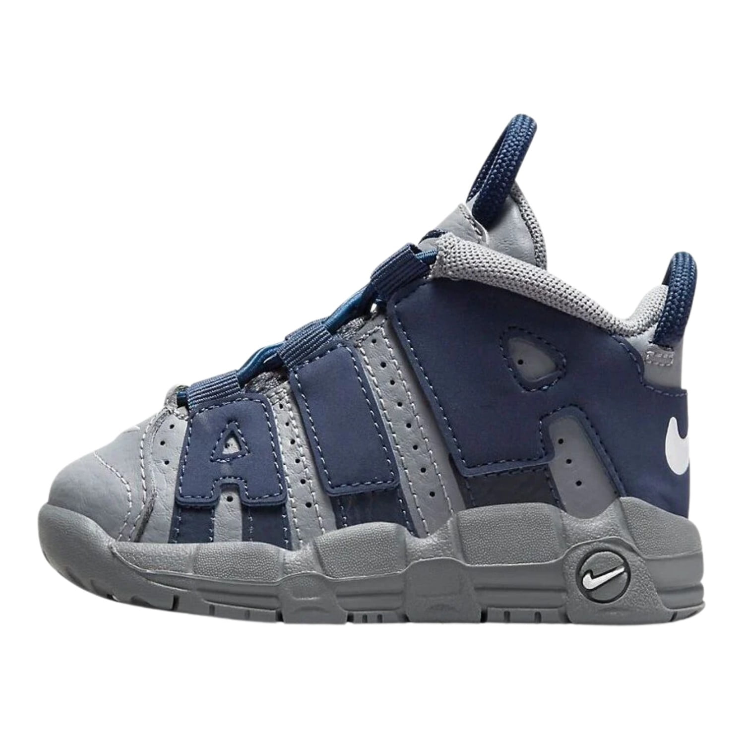 靴 AIRMOREUPTEMPO COOLGREY&MIDNIGHT NAVY\" Nike Air More Uptempo 'Cool Grey & Midnight Navy & White