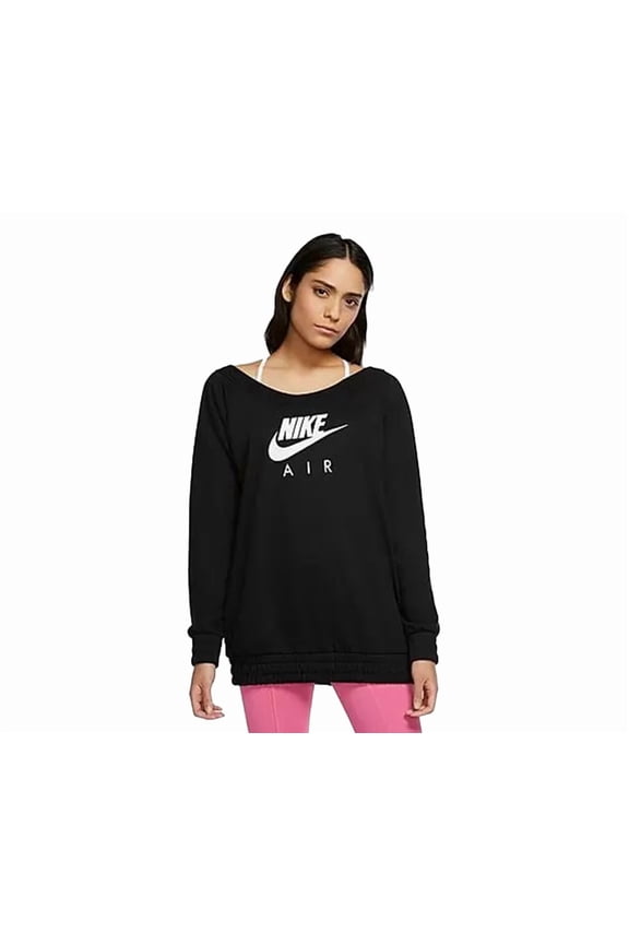 Air Ots Long-Sleeve Fleece Tunic Womens Active Shirts & Tees Size Xs, Color: Black/White