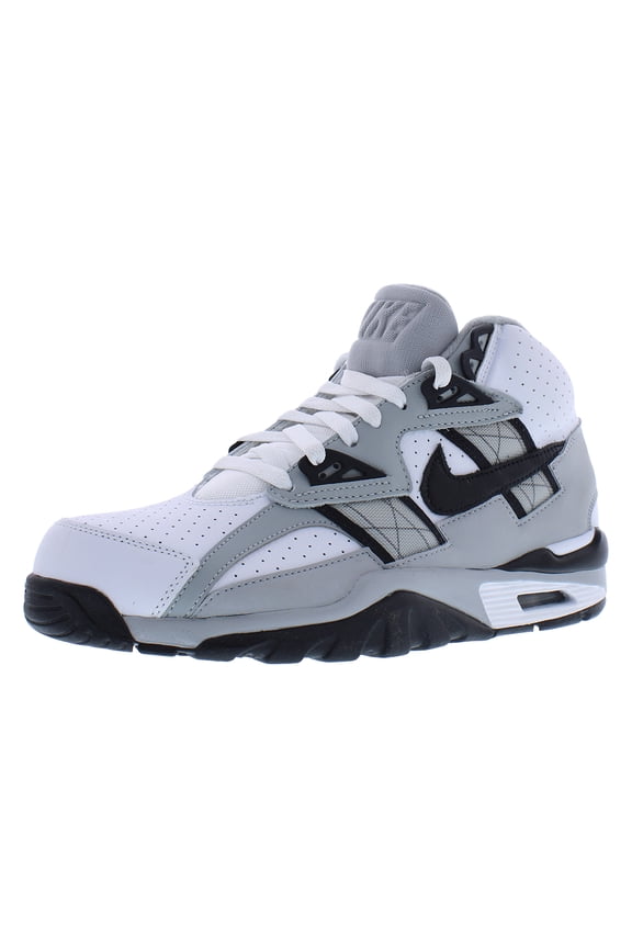 Air Trainer SC High Unisex Shoes Size 13, Color: White/Black/Light Smoke Grey