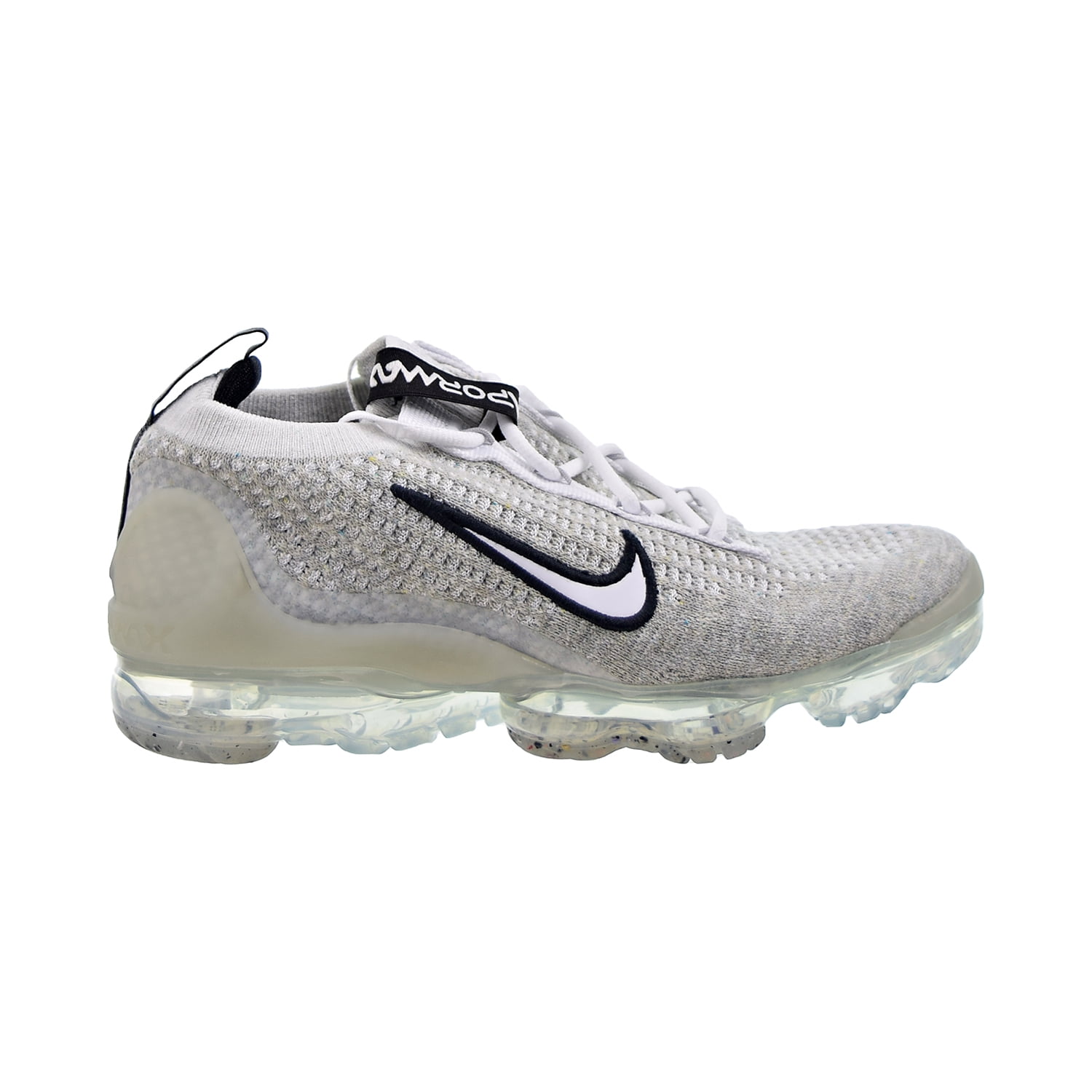 Nike Air VaporMax 2021 FK Big Kid's White/Black-Metallic Silver