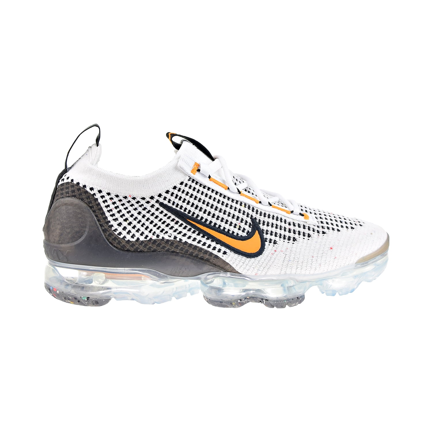 Nike Air Vapormax 2021 FK Men's Running Shoes, White/Kumquat Nike Air Vapormax 2021 FK Men's Running Shoes, White/Kumquat