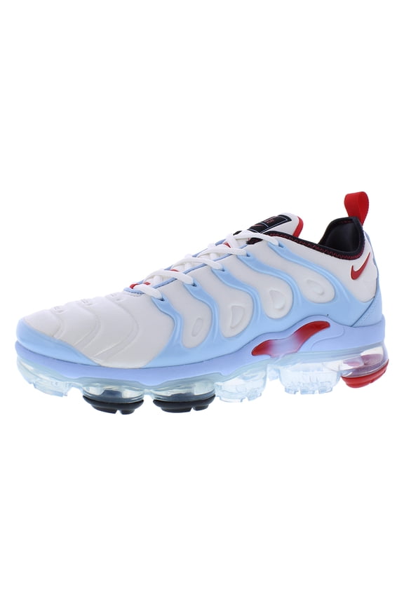 Air Vapormax Plus Mens Shoes Size 9.5, Color: White/University Red/Black