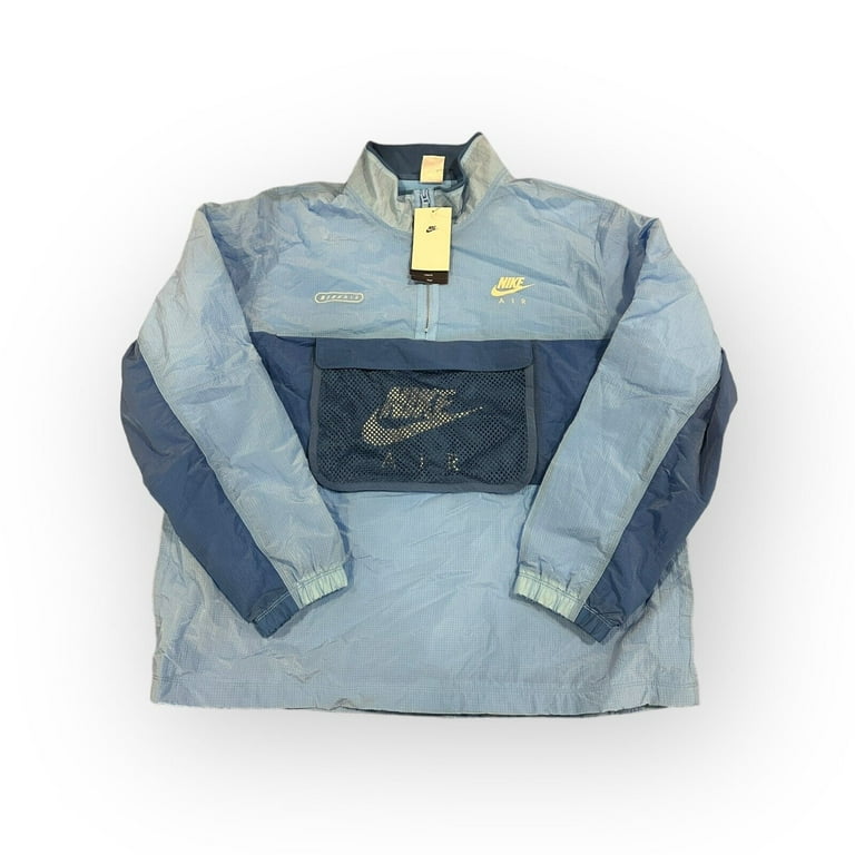 Nike Air Woven Pouch 1/4 Zip Pullover Jacket DM5213-412 UNC Nike Air Woven Pouch 1/4 Zip Pullover Jacket DM5213-412 UNC