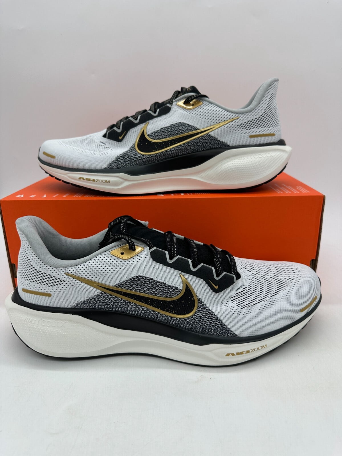 Nike Air Zoom Pegasus 41 Men's Size 13 White Gold nby Athletic Shoes HQ3220 100