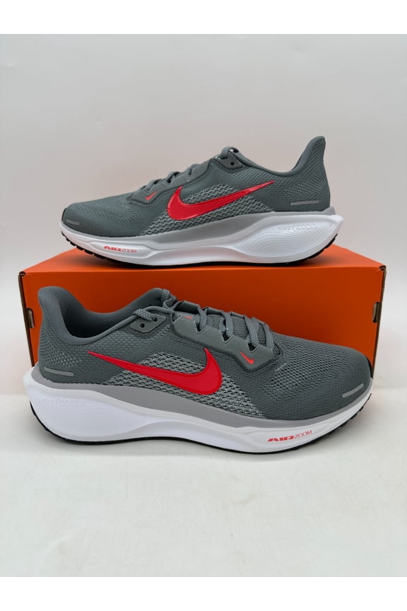 Air Zoom Pegasus 41 Men's Size 8 Grey Red Running Athletic Shoes FD2722 013