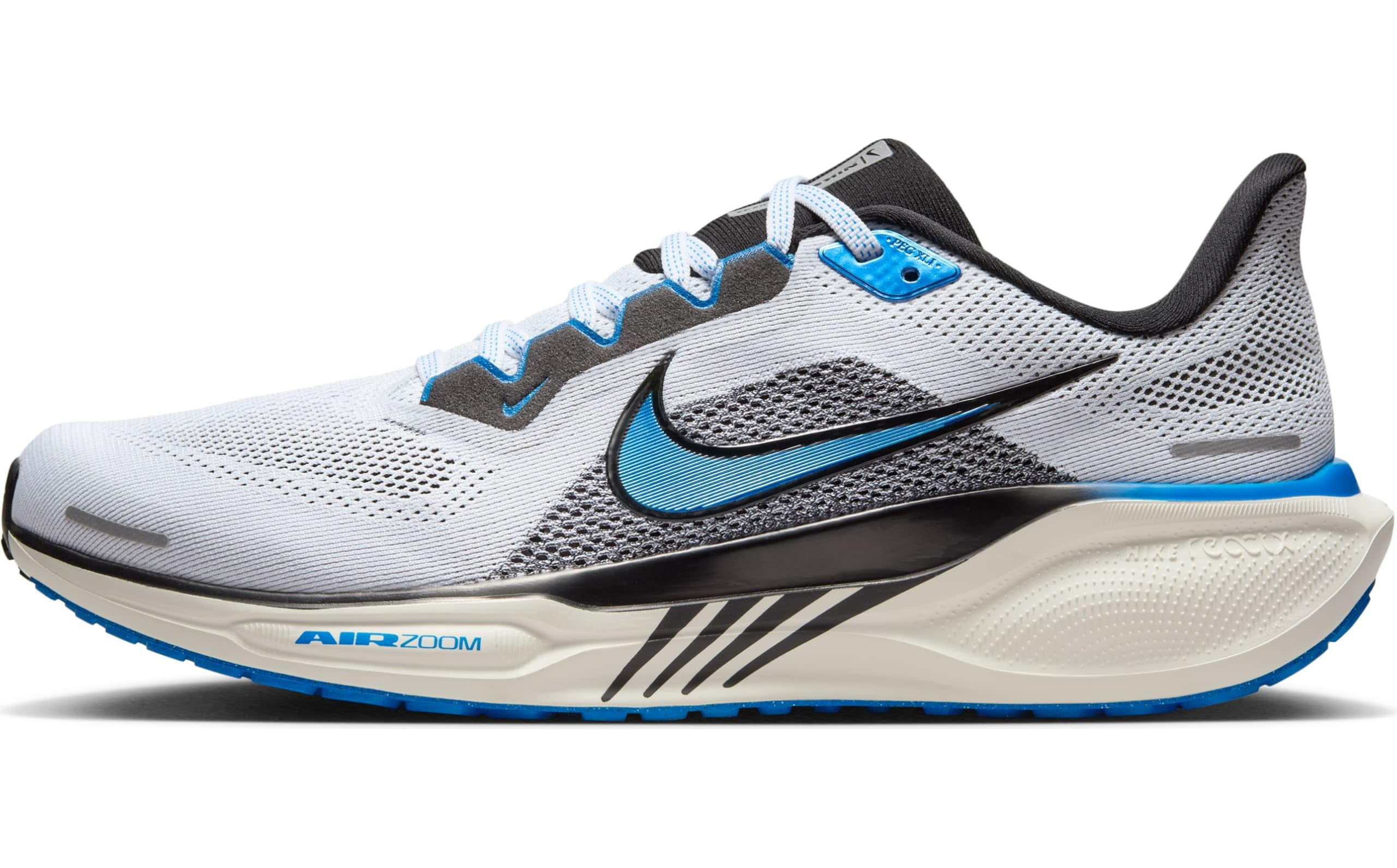 Nike Mens Pegasus 41 Road Running Shoes White Blue 13 Medium