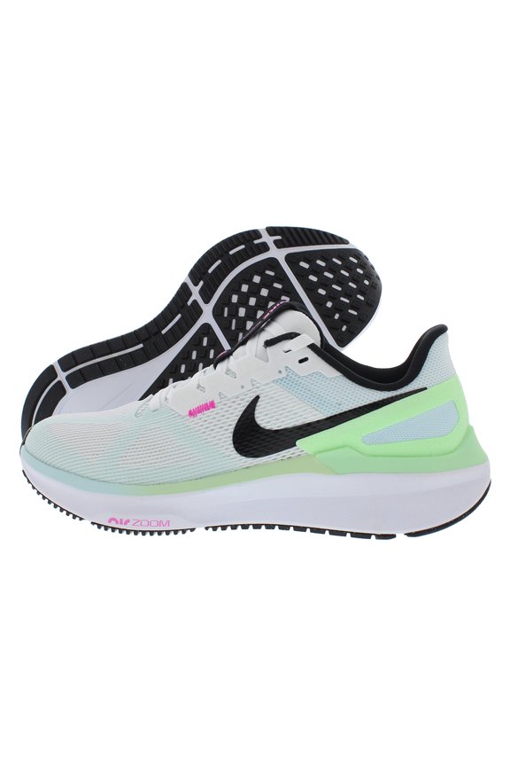 Air Zoom Structure 25 Womens Shoes Size 10, Color: White/Black/Glacier Blue
