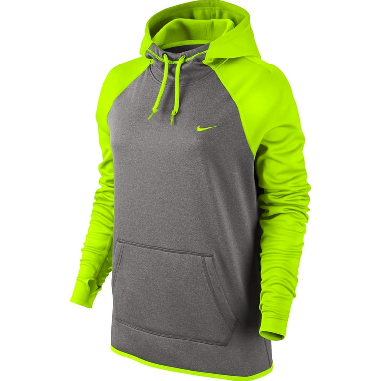 Nike All Time Pullover Women s Hoodie Dark Grey Heather Volt 685459 063 Walmart