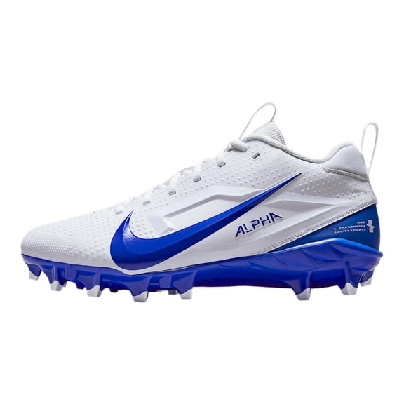 Nike Alpha Menace 4 Varsity Football Cleats FN0027-103, White/Hyper Royal/Photon Dust/Hyper Royal Size 10