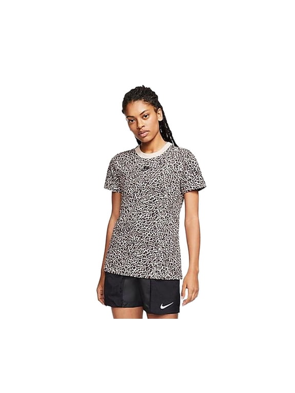 Animal Print All Over Womens Active Shirts & Tees Size Xs, Color: Brown