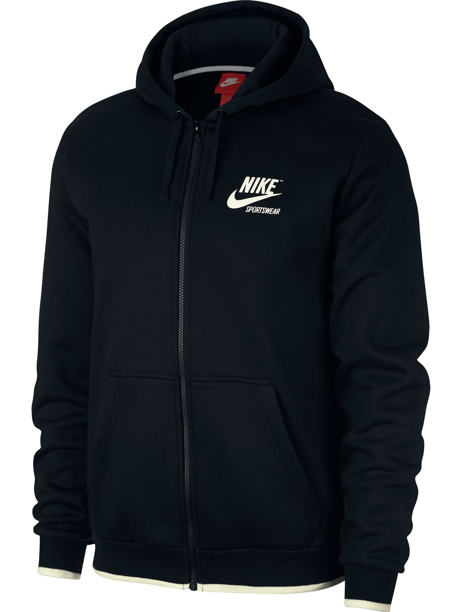 Nike Archive Men's Longsleeve Full Zip Hoodie Black/White 940248