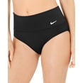 thumbnail image 1 of Nike BLACK Essential High-Waist Banded Bikini Swim Bottoms, US Small,Female, 1 of 3