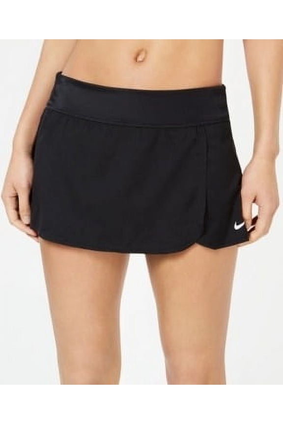 Women's Swim Skirt Logo Short Polyester Pull On Stretch Black XL