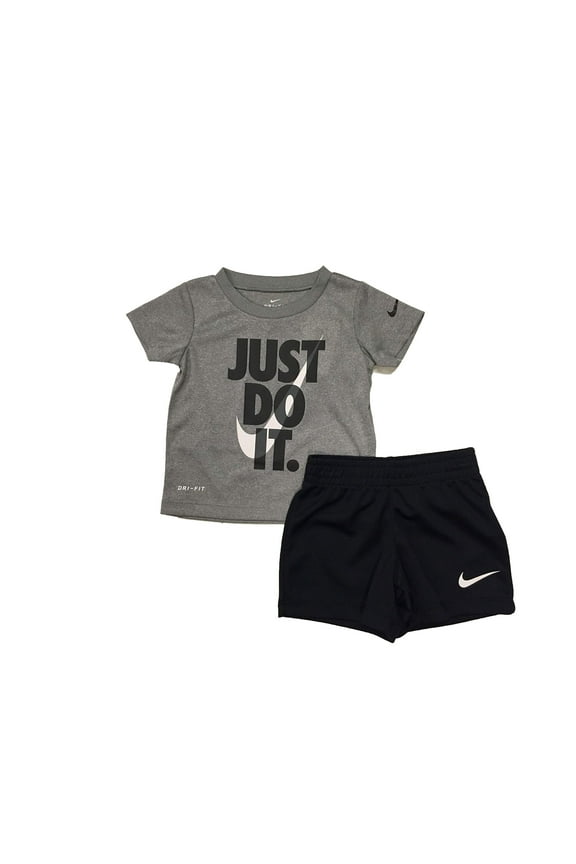 Baby Boy's Just Do It Graphic T-Shirt and Shorts Two-Piece Set Infant Black 12 Months Infant