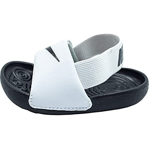 Nike Kids Kawa Slides Sport Sandal, White/Black-Black-White, 8 US Unisex Toddler