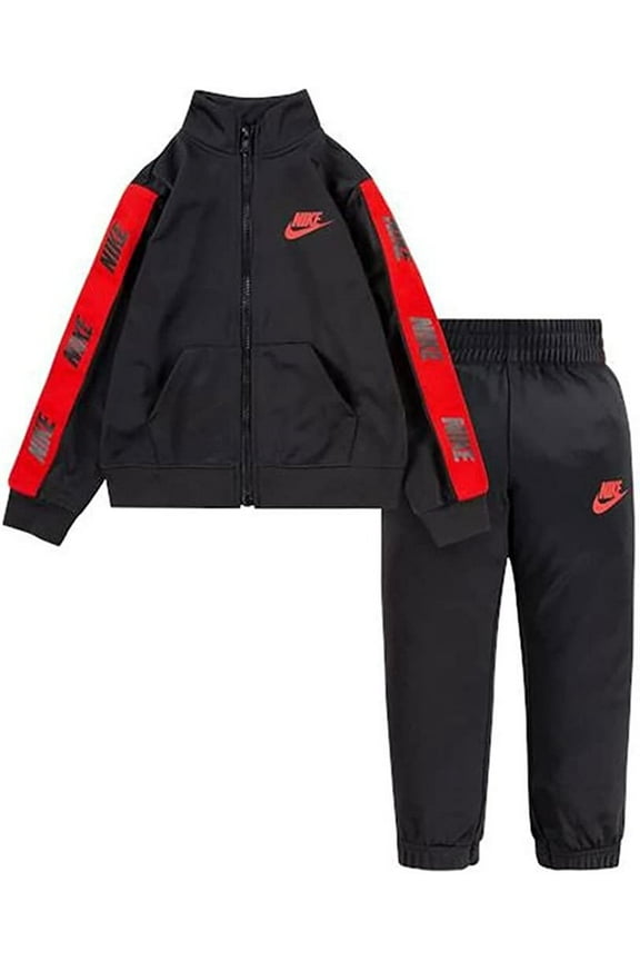 Baby Boy's Sportswear Track Suit Tricot TwoPiece Set Black 12 Months Infant