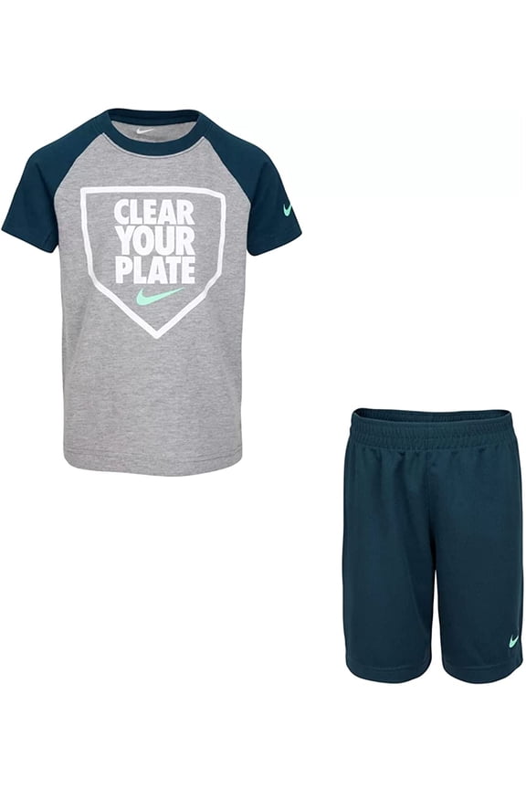 Baby Boys 2-Piece Short Set - Midnight Turquoise 12 Months