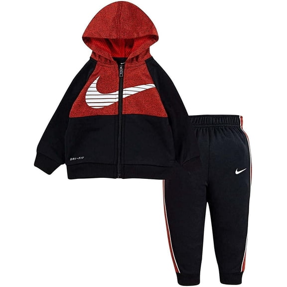 Nike Baby Boys Therma Dri-Fit 2-Piece Tracksuit Pants Set Black66g807-023/Bardo 12 Months