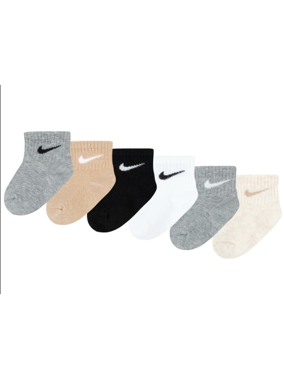 Baby Boys or Baby Girls Assorted Ankle Socks, Pack of 6 Size 12-24 Months
