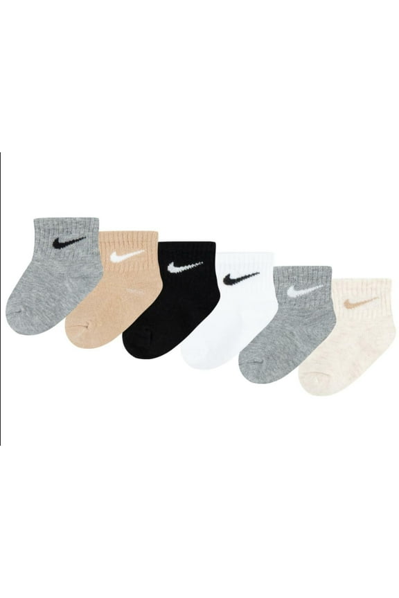 Baby Boys or Baby Girls Assorted Ankle Socks, Pack of 6 Size 12-24 Months